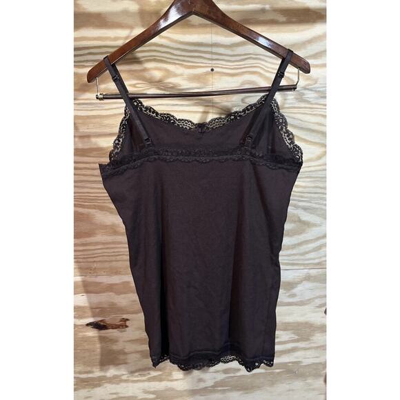 Faded Glory Y2K Cami Tank Top Lace Trim XL Ribbed Fairy Grunge Going Out Top - Picture 2 of 10